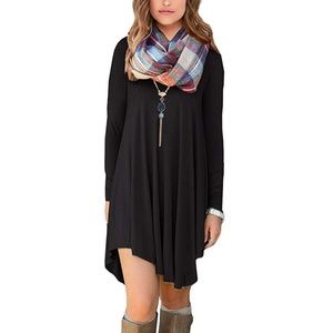 NWT Black Long Sleeve Tunic Long Top Dress